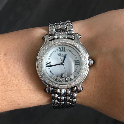 chopard happy sport diamond replica watches|chopard ladies watch floating diamonds.